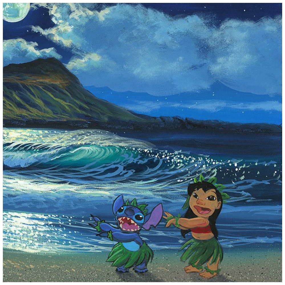 Hula Moon Disney Fine Art By Walfrido Garcia Animation Art Masters