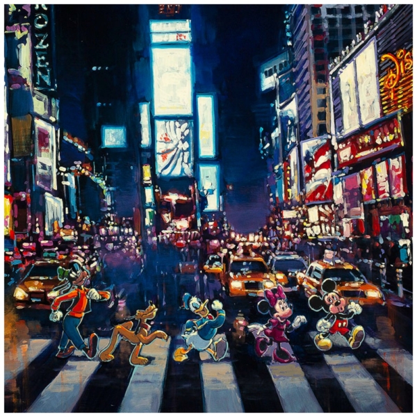 Bright Lights of Manhattan 24×30 Disney Fine Art by Rodel Gonzalez - Image 2