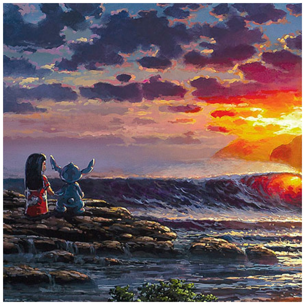 Lilo Stitch Share A Sunset 16 40 Disney Fine Art By Rodel Gonzalez Animation Art Masters