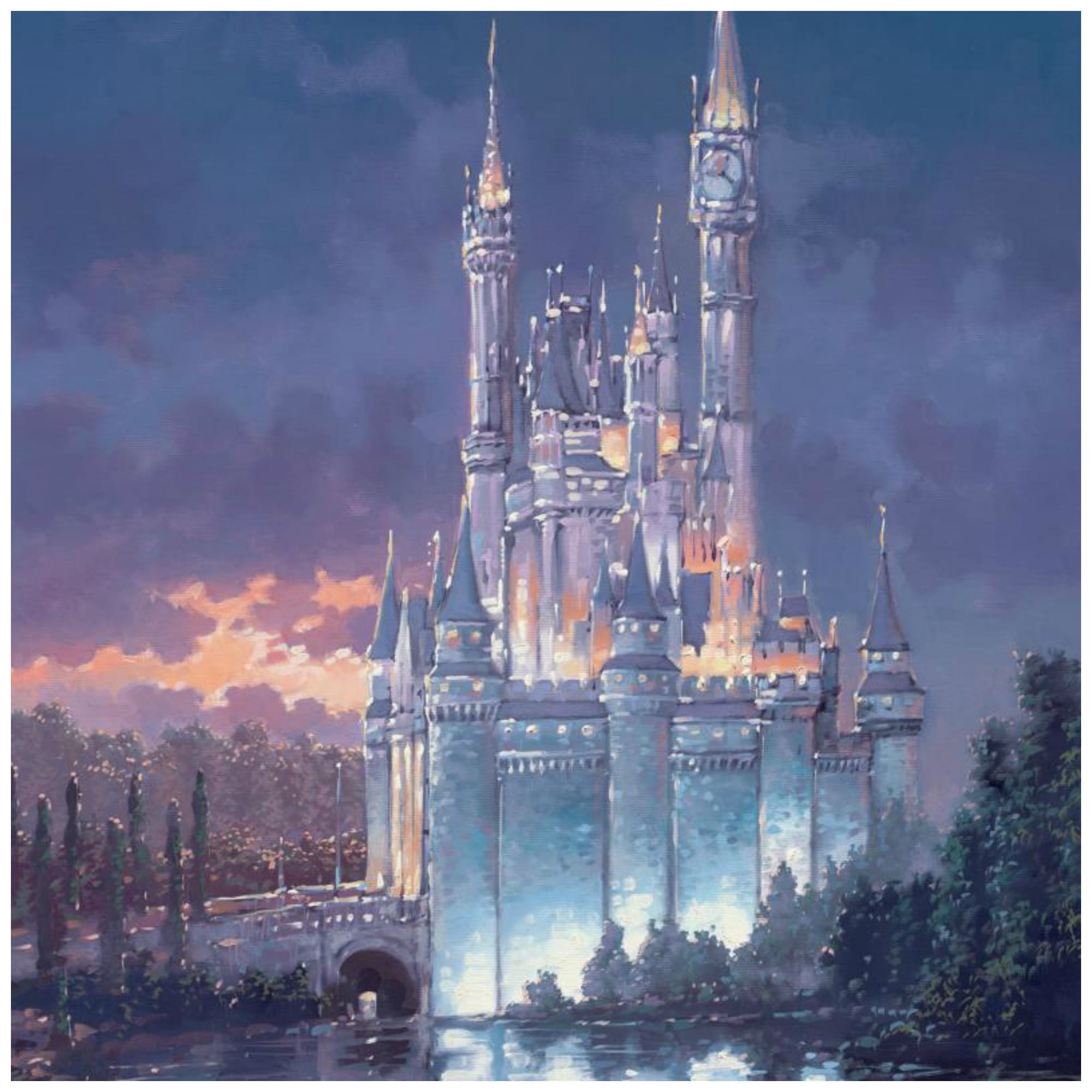 Royal Reflection 18x12 Disney Fine Art Treasures On Canvas By Rodel Gonzalez Animation Art Masters