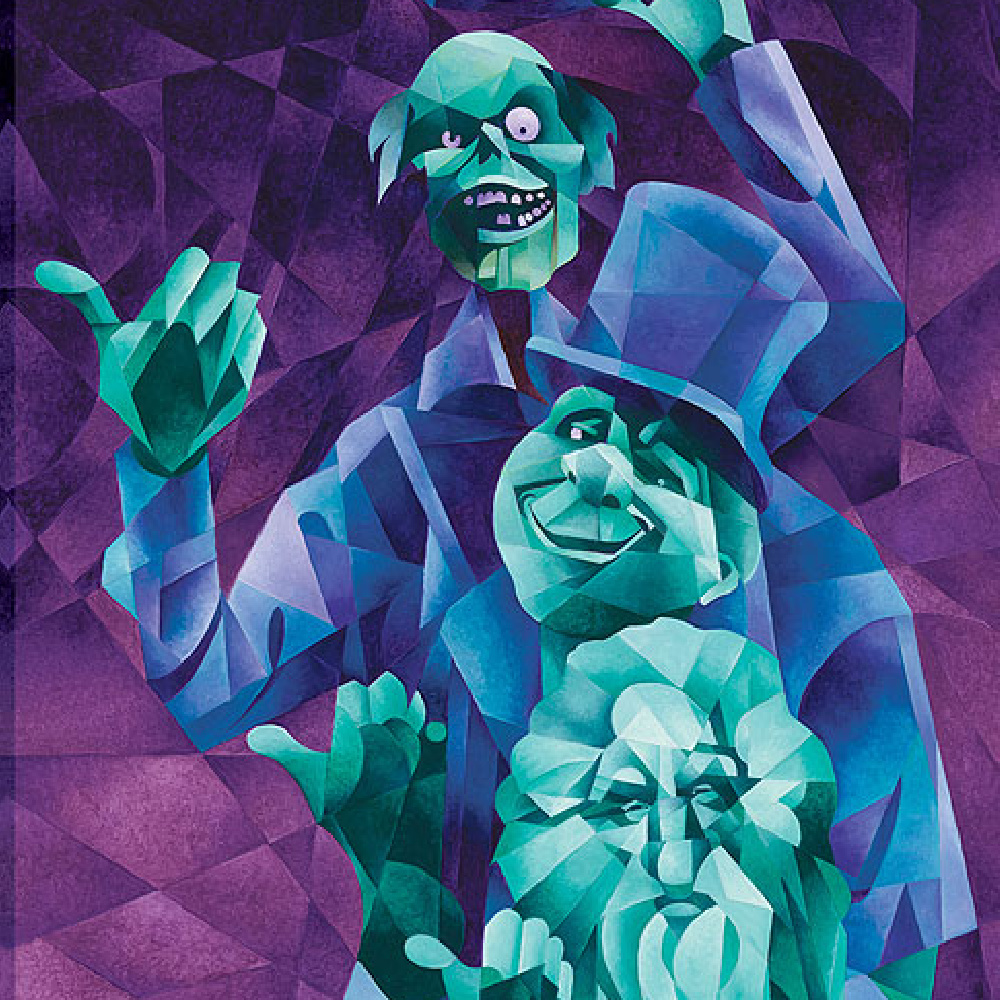 Hitchhiking Ghosts 36×18 Disney Fine Art by Tom Matousek - Animation Art  Masters